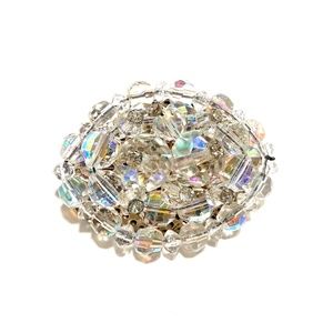 VINTAGE CRYSTAL AURORA BOREALIS BROOCH